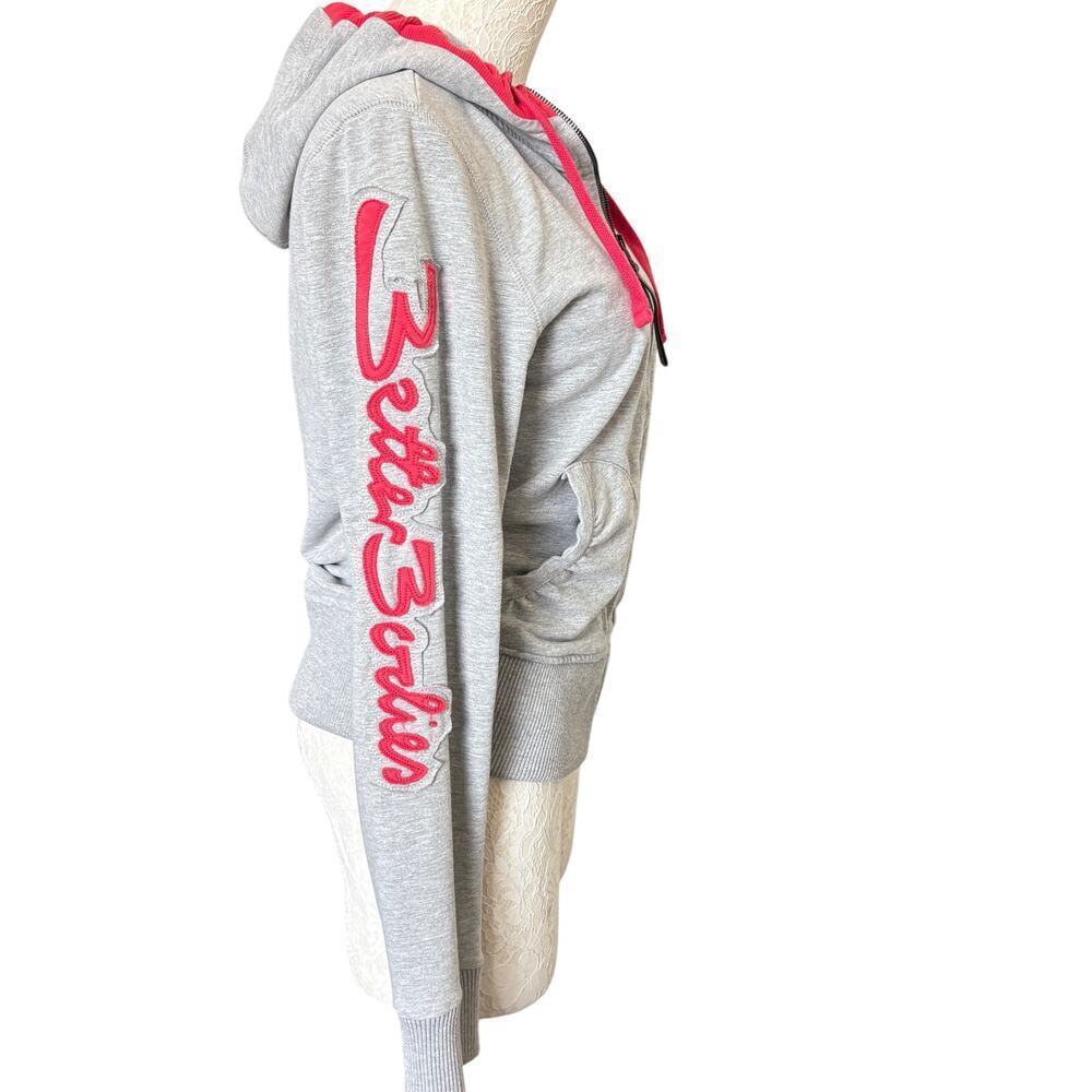 Better Bodies Gray Zip Hoodie Medium Fitness Gym Jacket Athlesiure Gymrat